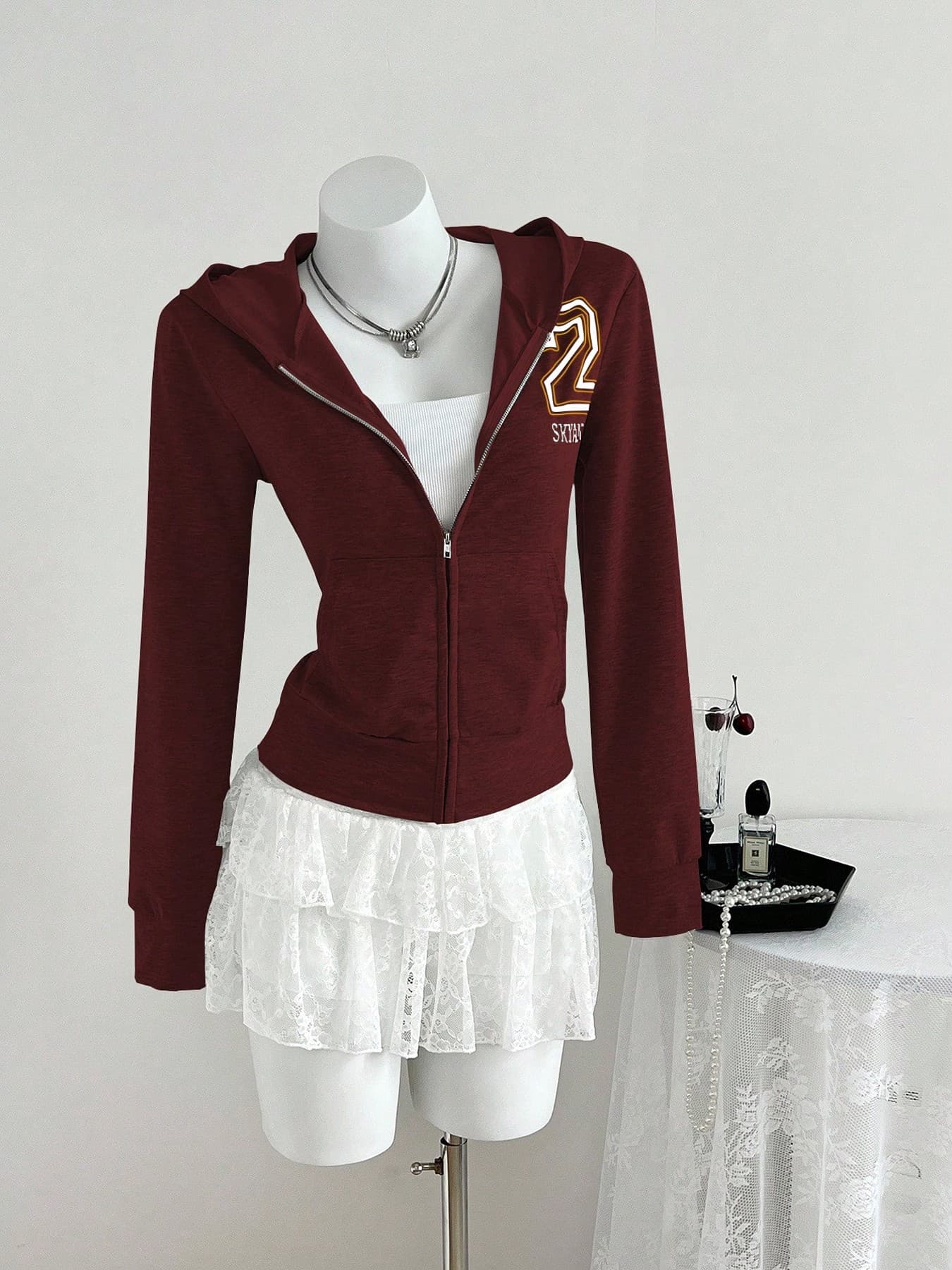 Zip Up Long Sleeve Hoodie